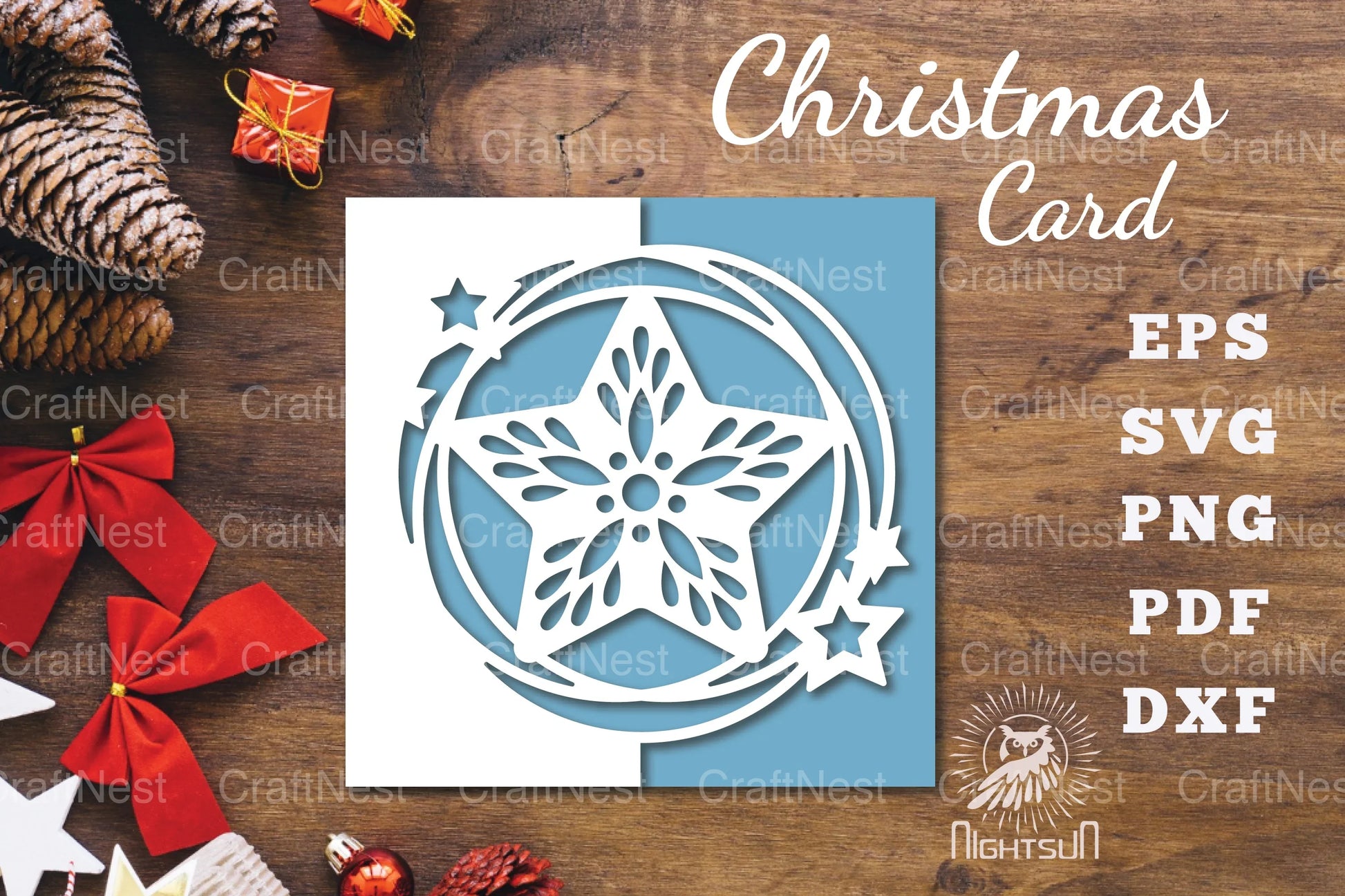Stars Papercut Card SVG Bundle - CraftNest - Digital Crafting and Art