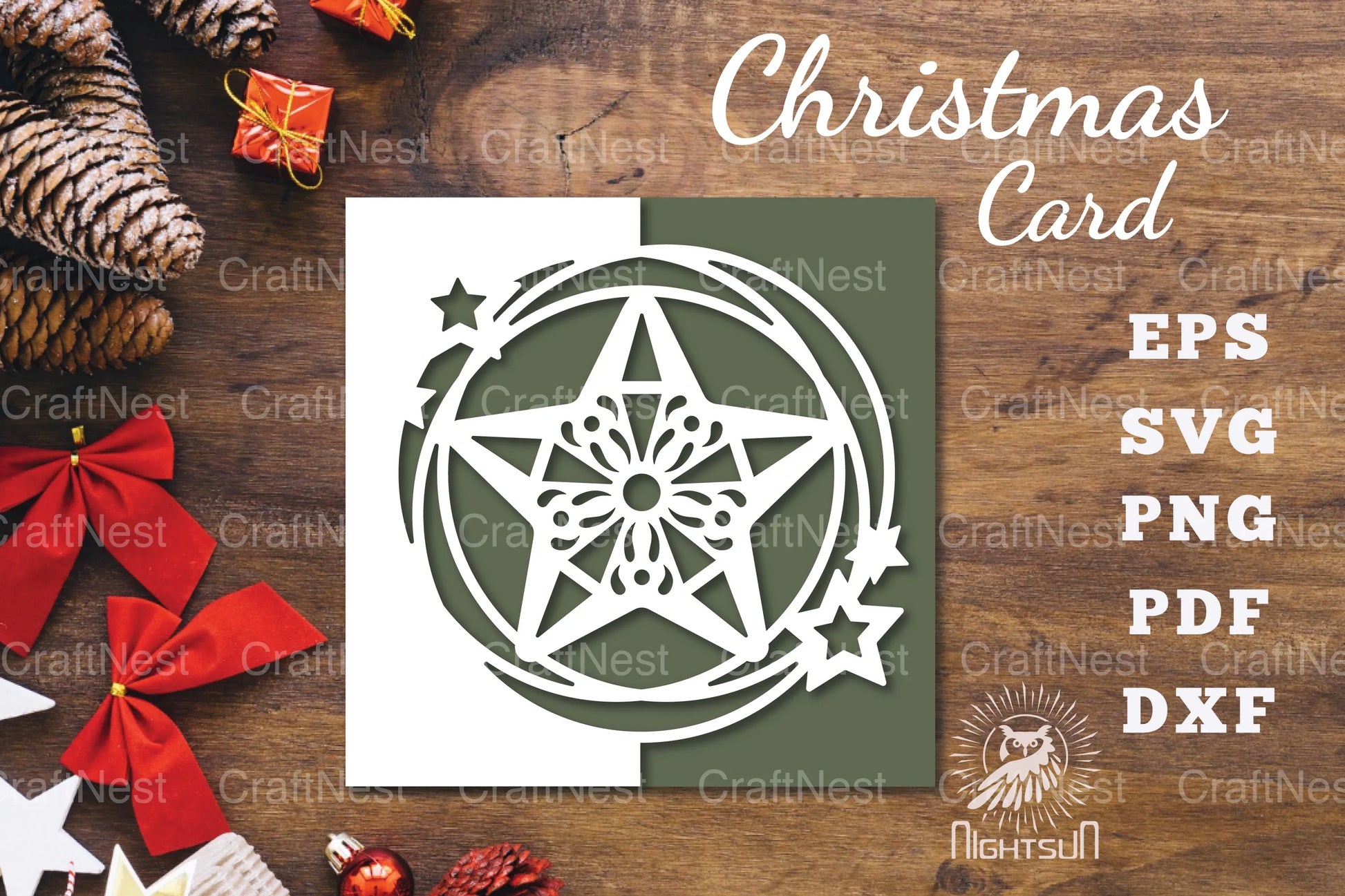 Stars Papercut Card SVG Bundle - CraftNest - Digital Crafting and Art
