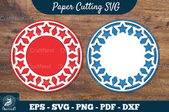 Papercut Circle Stars SVG Bundle - CraftNest - Digital Crafting and Art