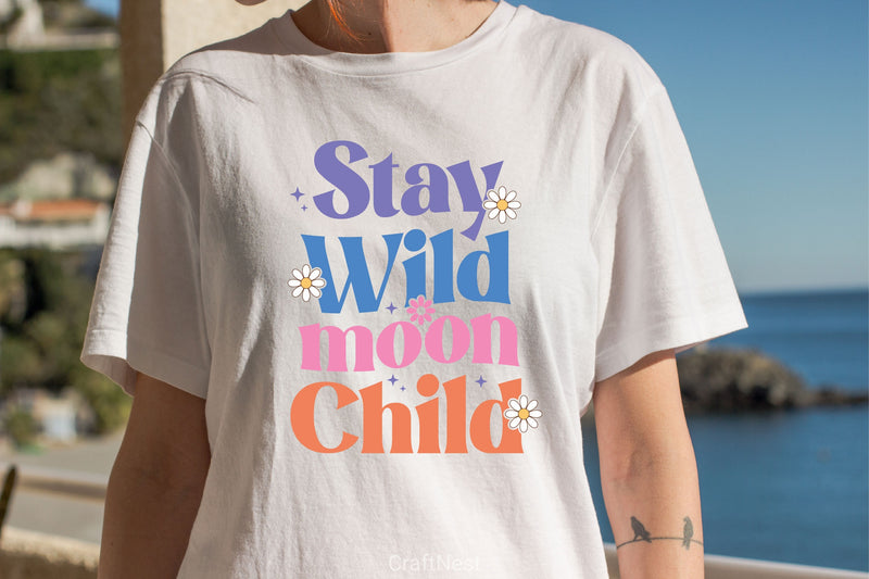 Stay Wild Moon Child SVG Bundle - CraftNest - Digital Crafting and Art