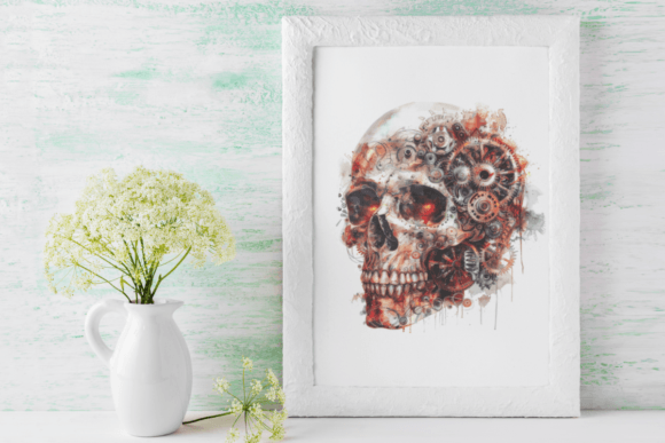 Steampunk Skulls Clipart Bundle