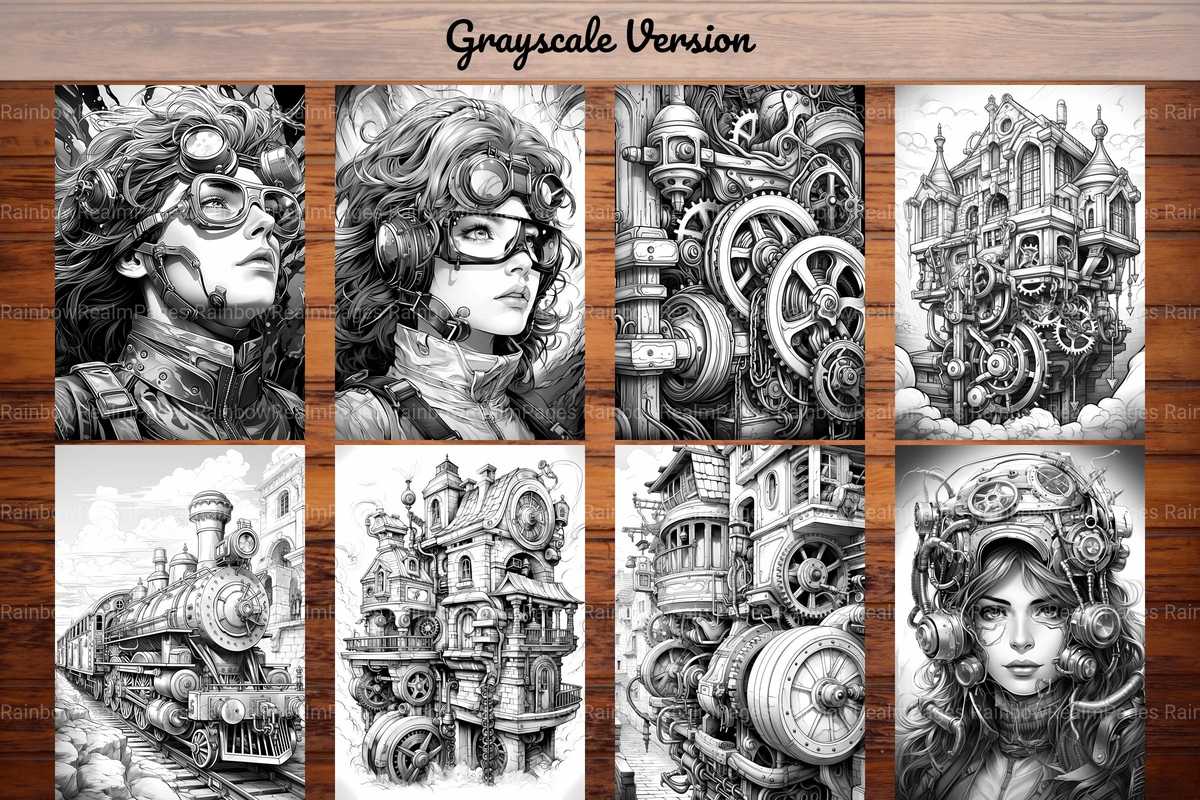 Steampunk Coloring Books - CraftNest