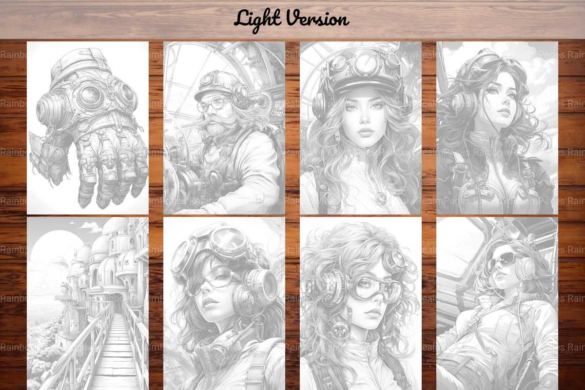 Steampunk Aviator Coloring Books - CraftNest