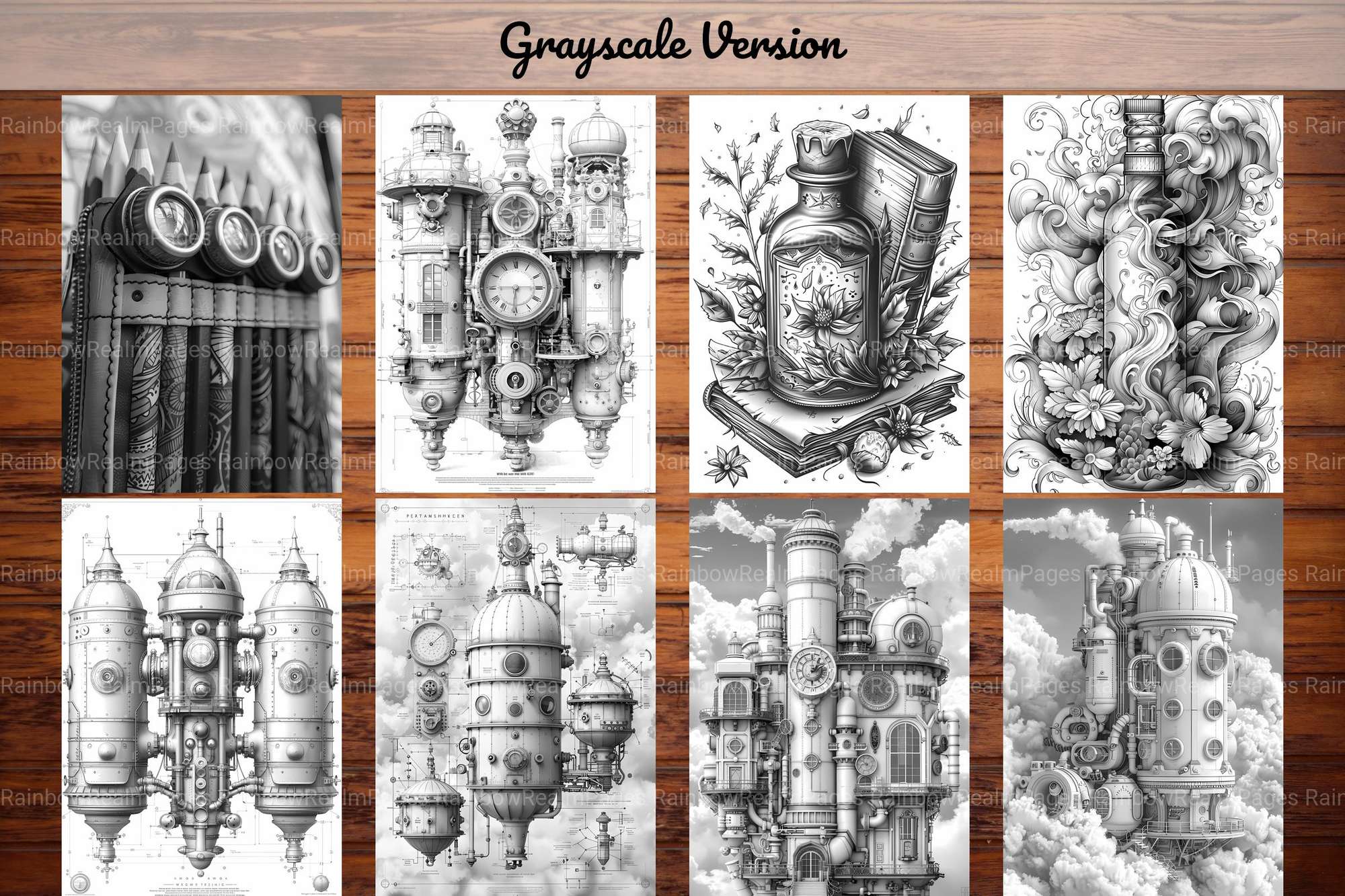 Steampunk Back To School Coloring Books - CraftNest - Digital Crafting and Art