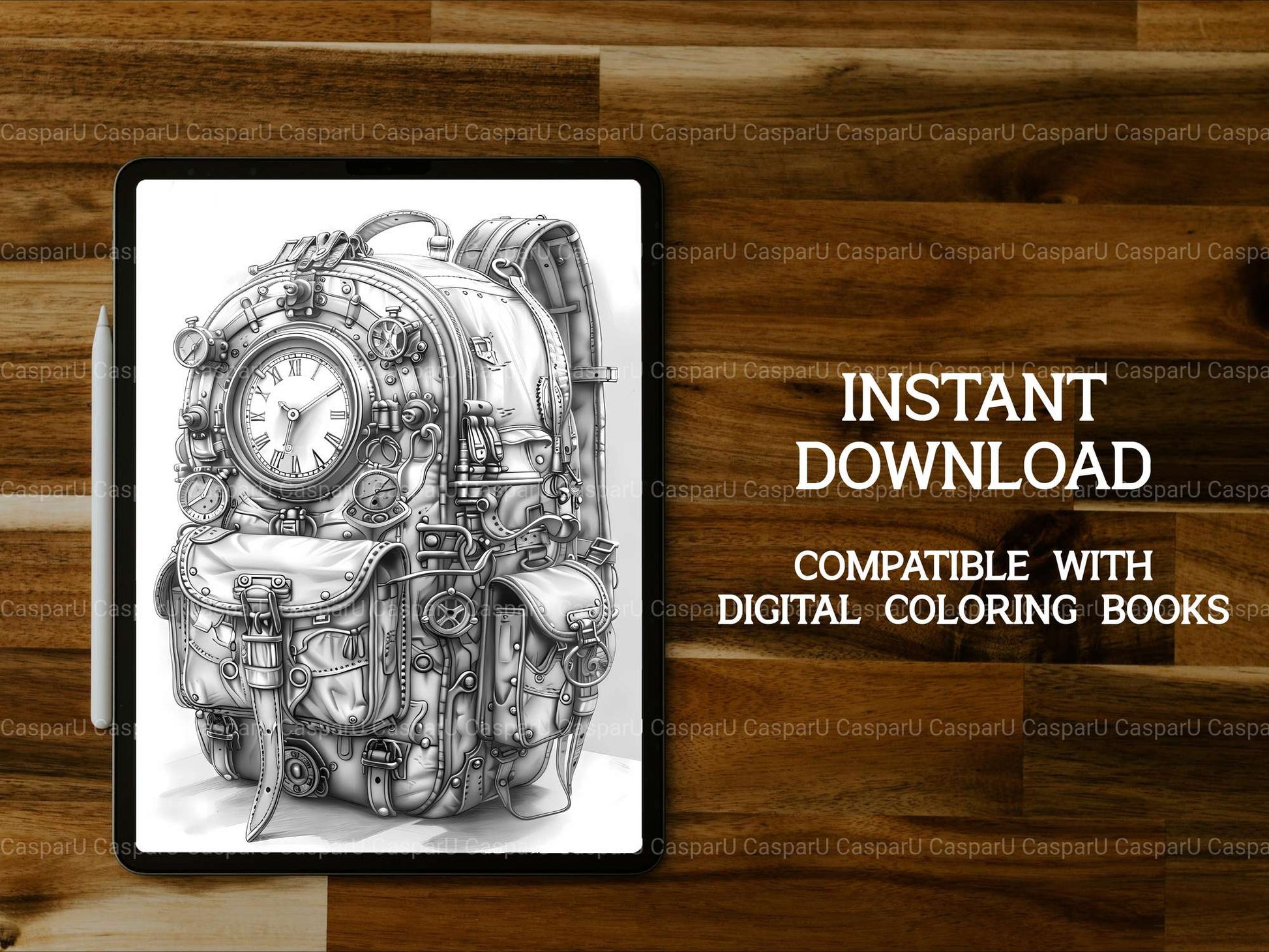 Steampunk Back To School Coloring Books - CraftNest - Digital Crafting and Art