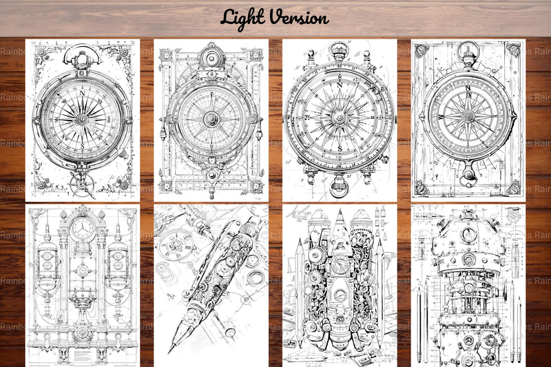 Steampunk Back To School Coloring Books - CraftNest - Digital Crafting and Art