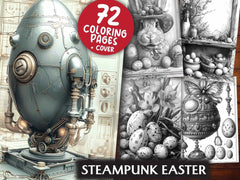 Steampunk Easter Coloring Books - CraftNest