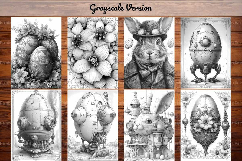 Steampunk Easter Coloring Books - CraftNest