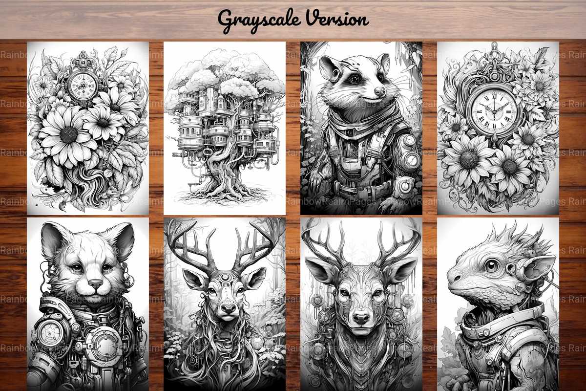 Steampunk Forest Coloring Books - CraftNest