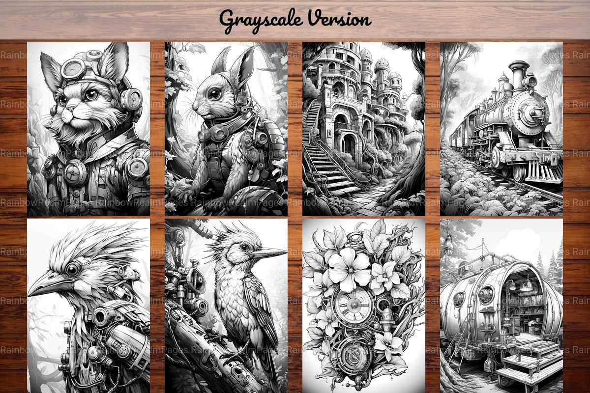 Steampunk Forest Coloring Books - CraftNest