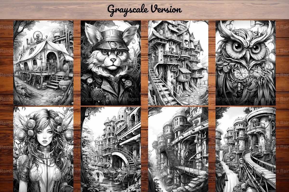 Steampunk Forest Coloring Books - CraftNest