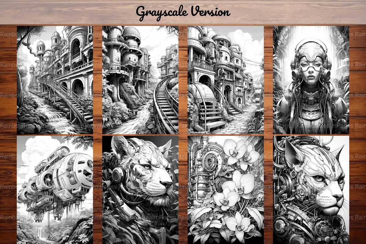 Steampunk Jungle Coloring Books - CraftNest