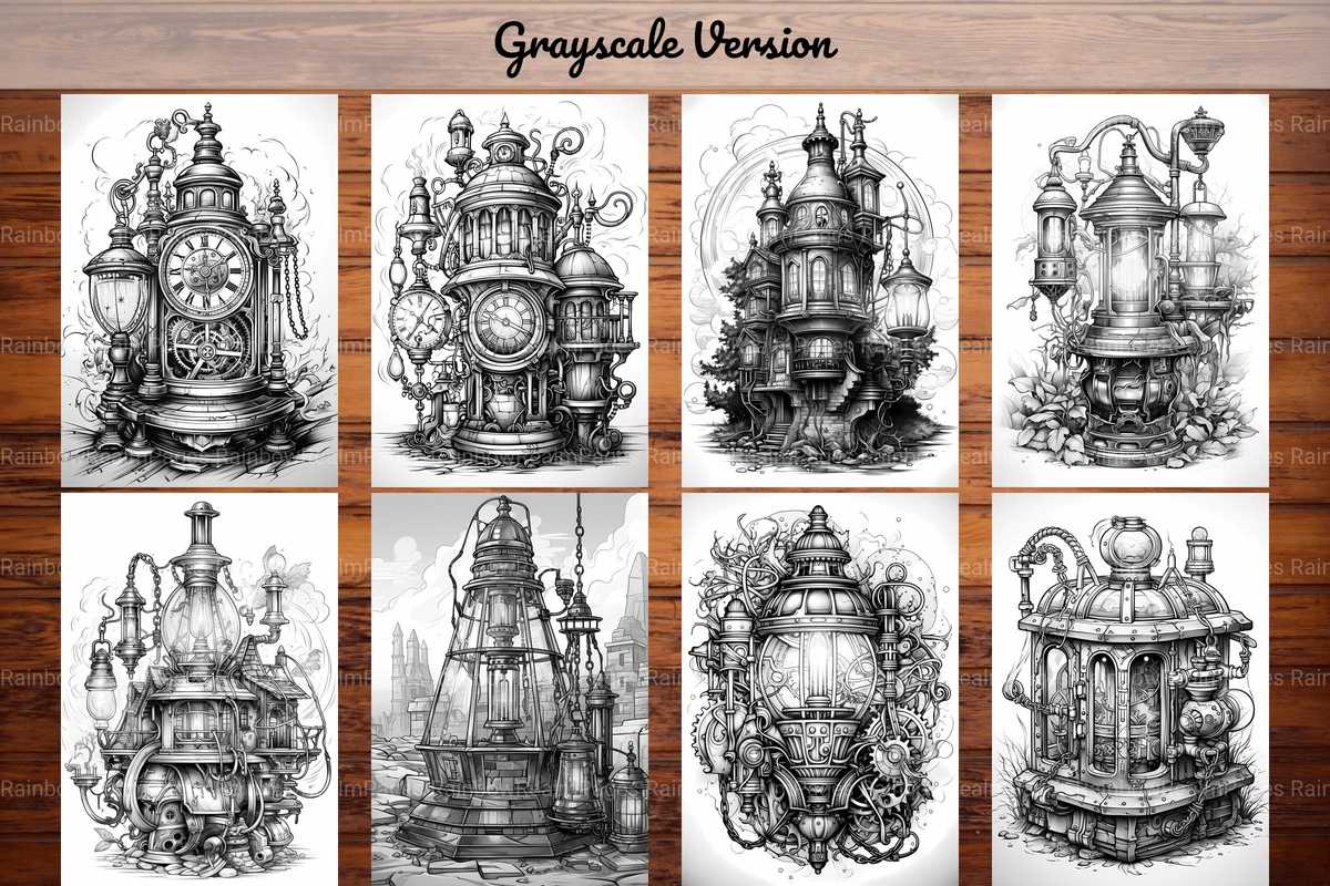 Steampunk Lantern Coloring Books - CraftNest