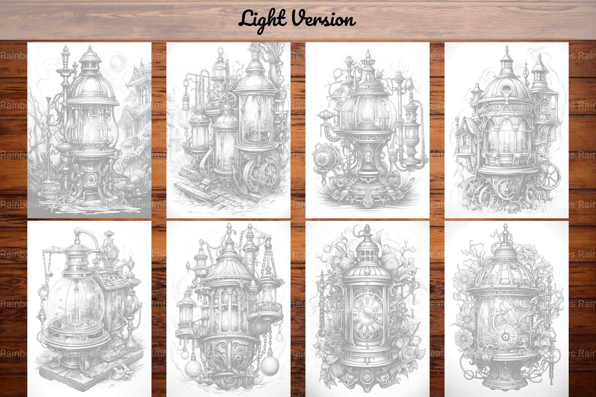 Steampunk Lantern Coloring Books - CraftNest