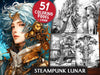 Steampunk Lunar Coloring Books
