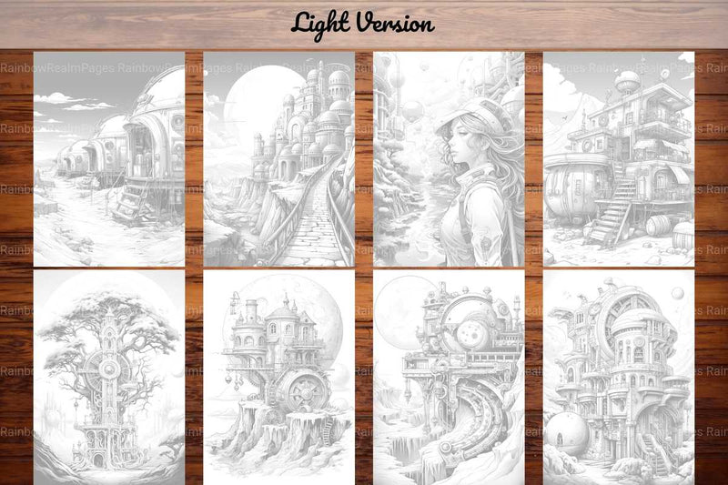 Steampunk Lunar Coloring Books - CraftNest