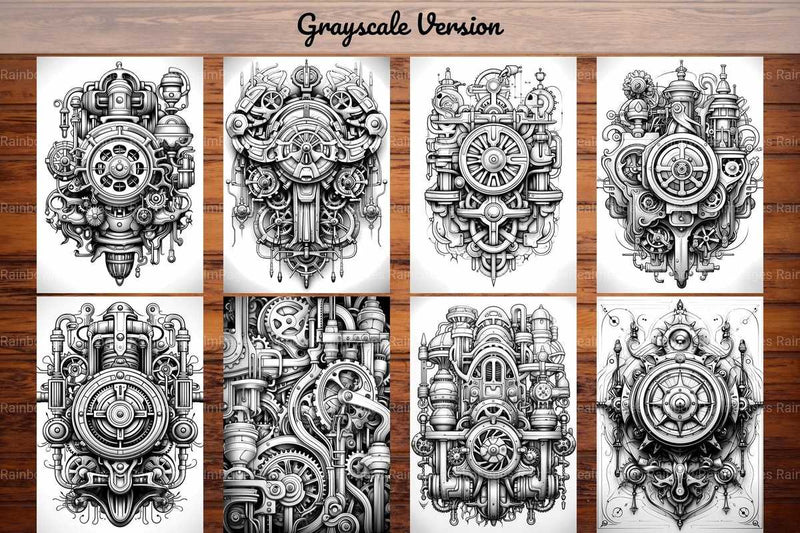 Steampunk Mandala Coloring Books - CraftNest