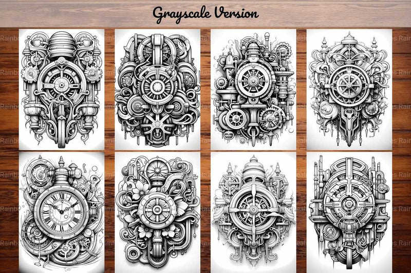 Steampunk Mandala Coloring Books - CraftNest