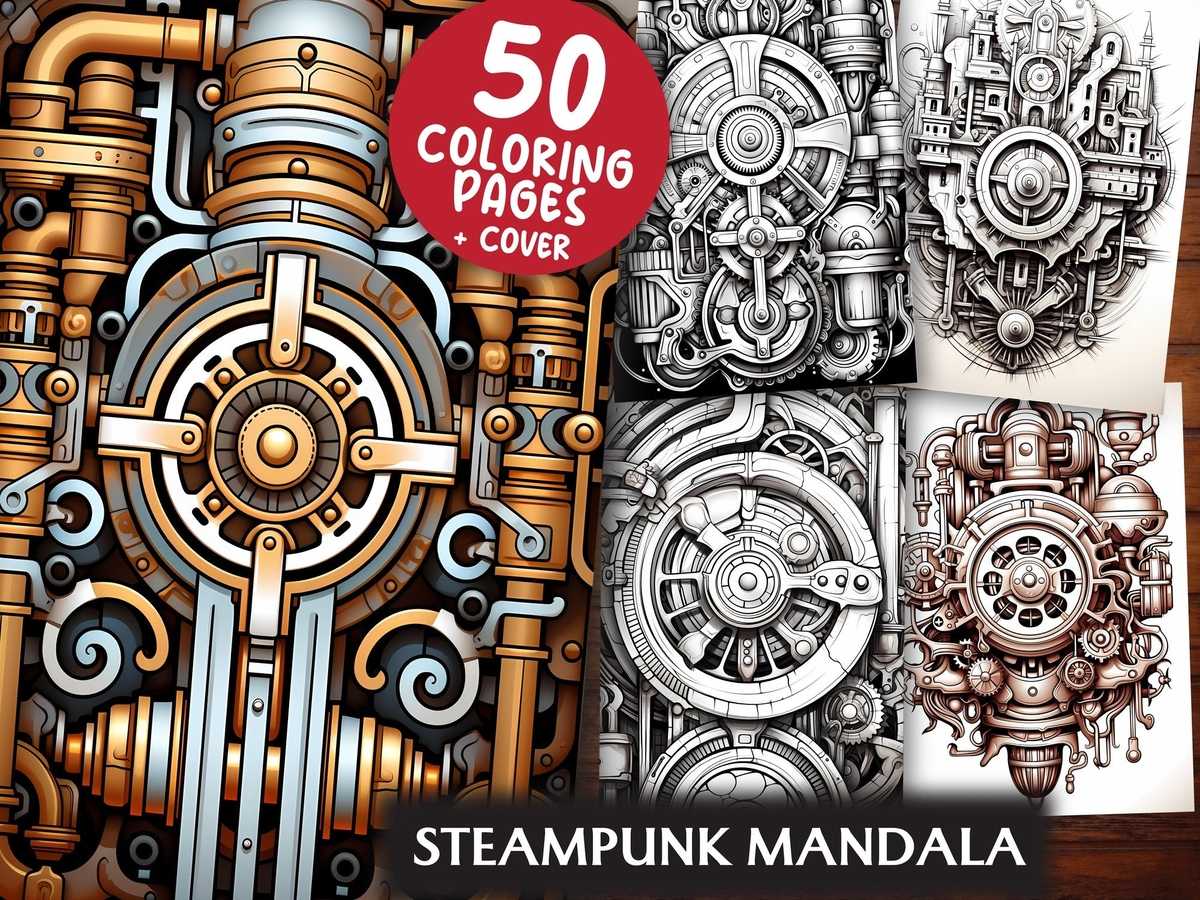 Steampunk Mandala Coloring Books - CraftNest