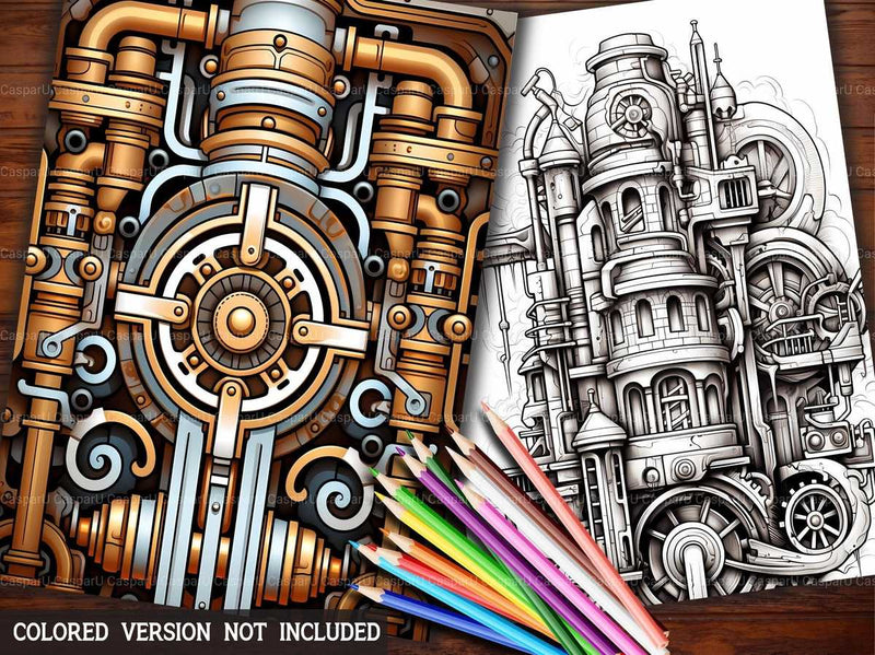 Steampunk Mandala Coloring Books - CraftNest