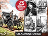 Steampunk Spring Coloring Books