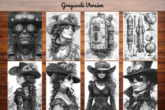 Steampunk Summer Coloring Books - CraftNest - Digital Crafting and Art