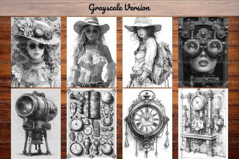 Steampunk Summer Coloring Books - CraftNest - Digital Crafting and Art