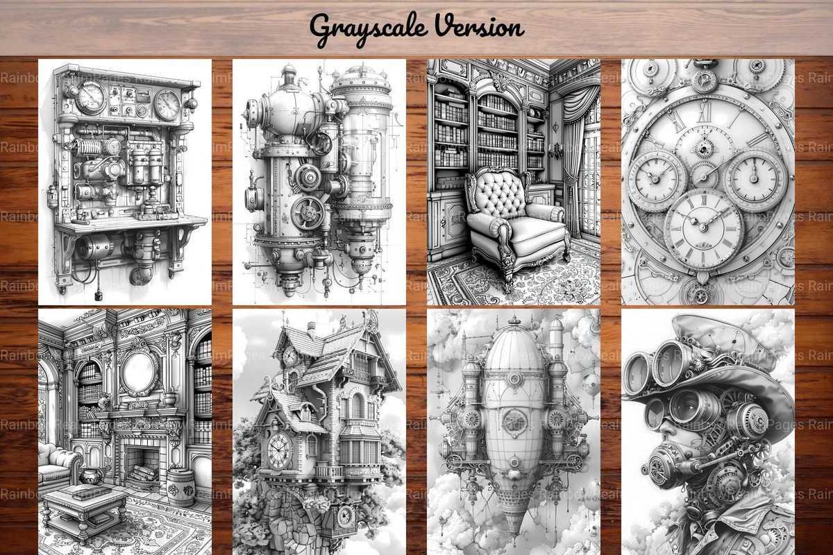 Steampunk Summer Coloring Books - CraftNest - Digital Crafting and Art