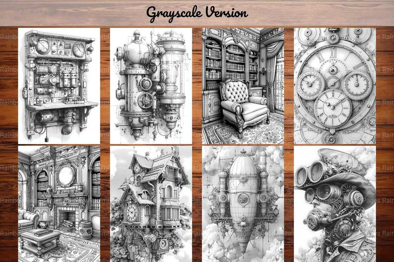 Steampunk Summer Coloring Books - CraftNest - Digital Crafting and Art