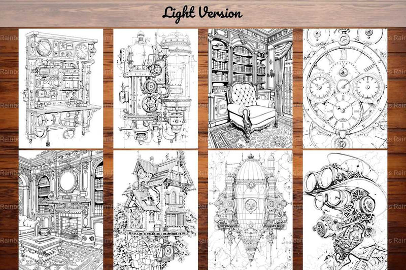 Steampunk Summer Coloring Books - CraftNest - Digital Crafting and Art