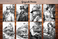 Steampunk Train Coloring Books - CraftNest