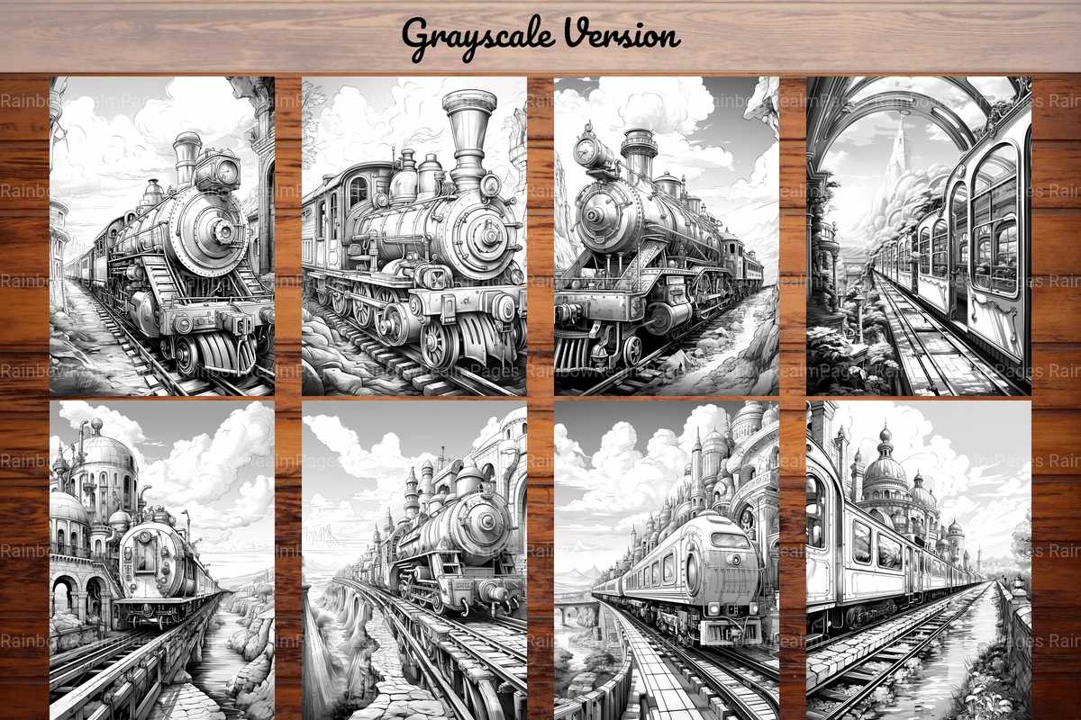 Steampunk Train Coloring Books - CraftNest