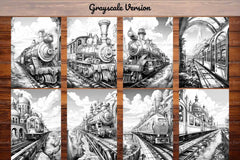 Steampunk Train Coloring Books - CraftNest