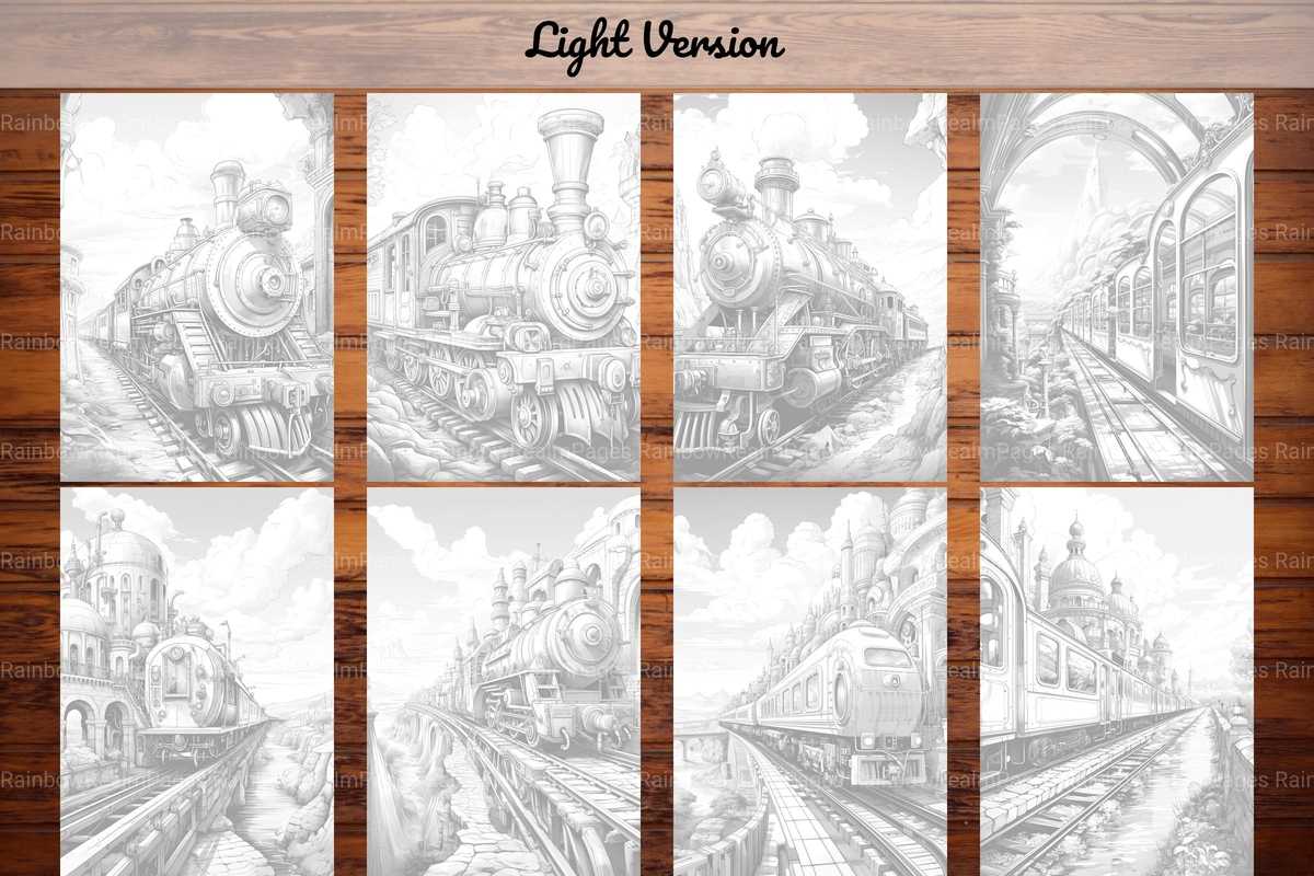 Steampunk Train Coloring Books - CraftNest