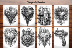 Steampunk Valentines Day Coloring Books - CraftNest