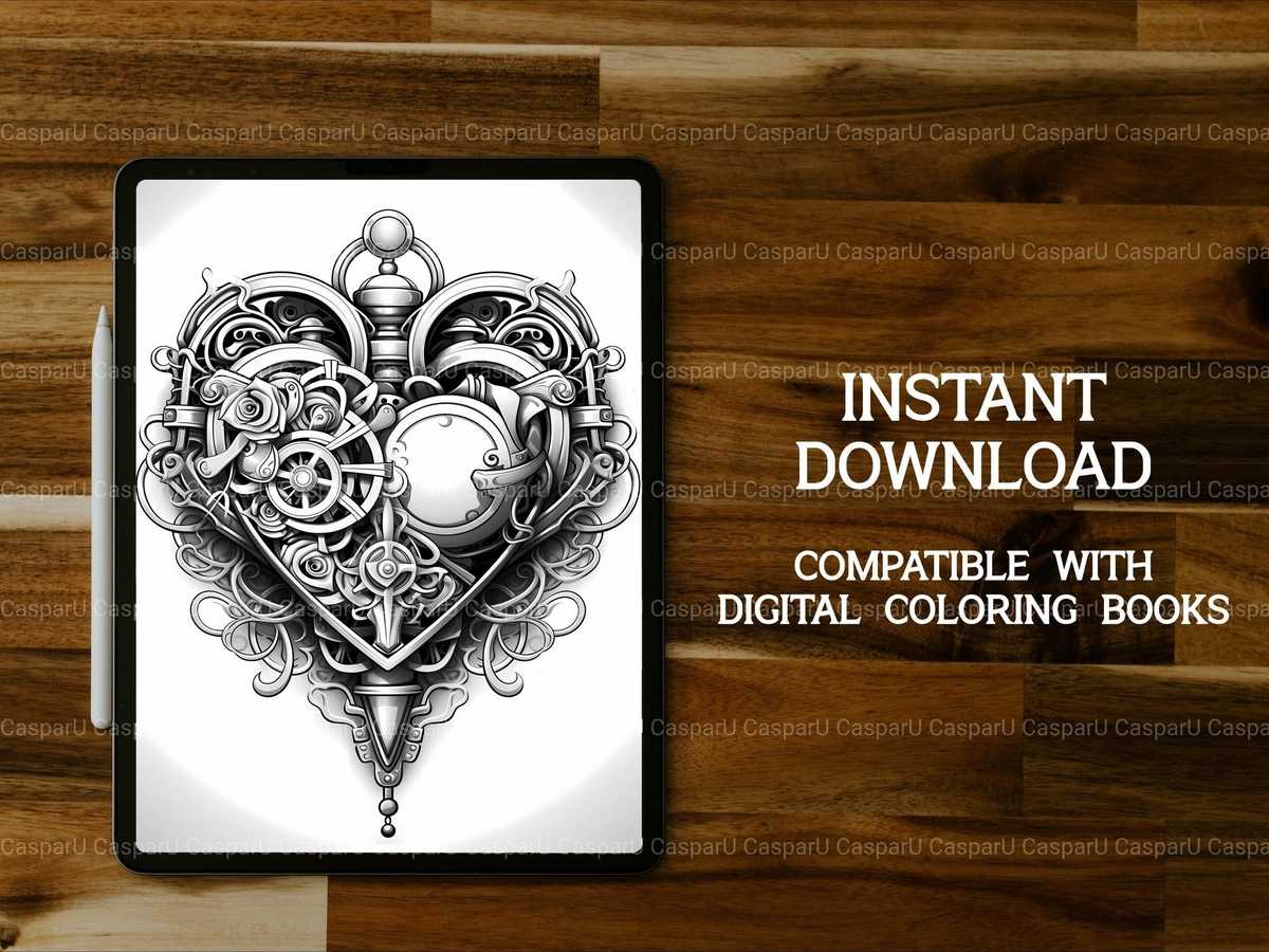 Steampunk Valentines Day Coloring Books - CraftNest