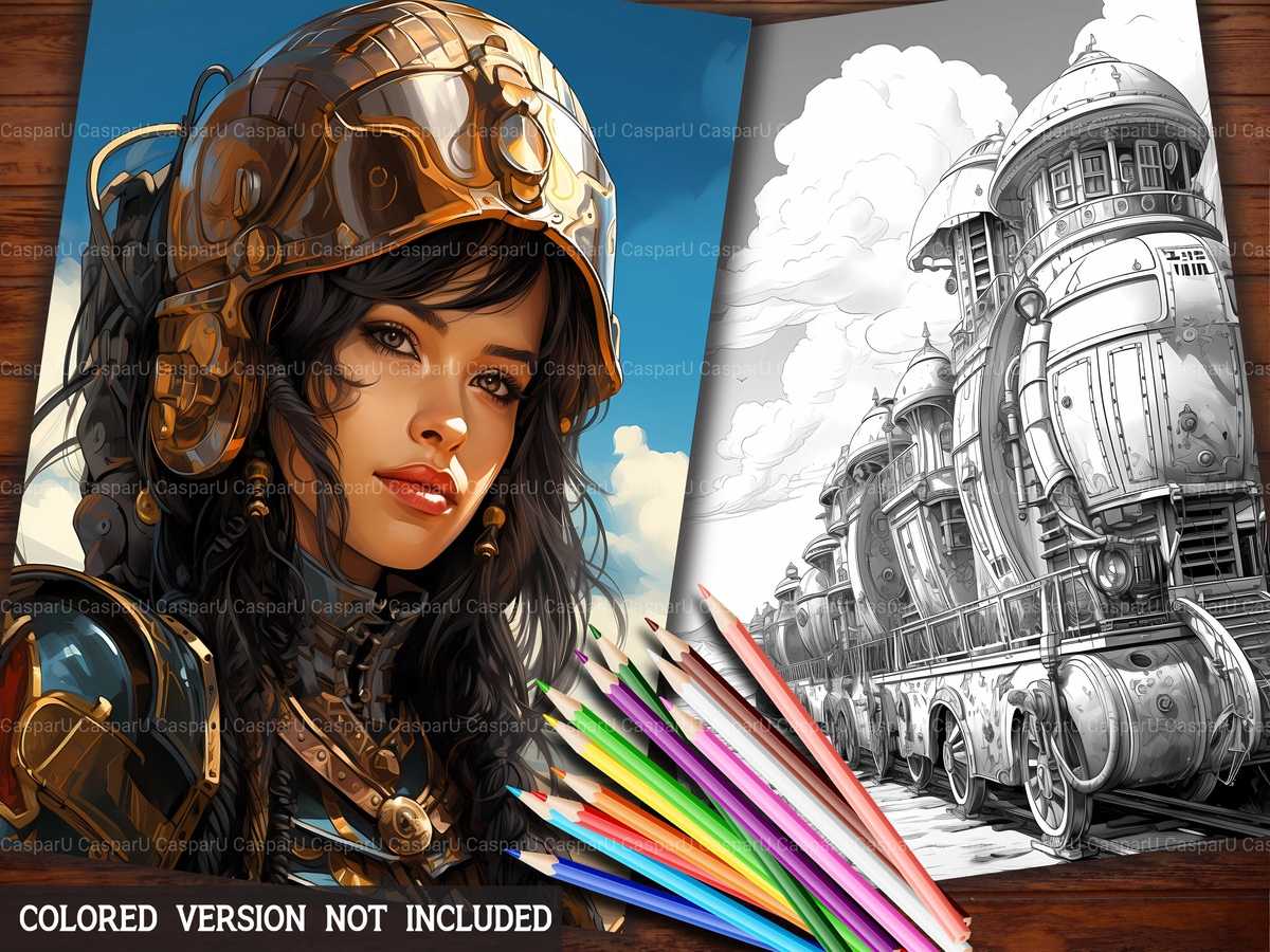 Steampunk Desert Coloring Books - CraftNest