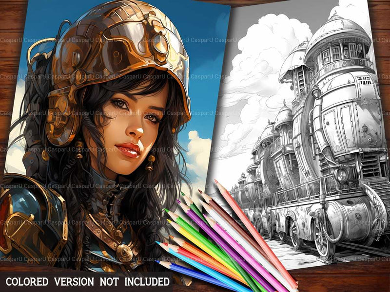Steampunk Desert Coloring Books - CraftNest
