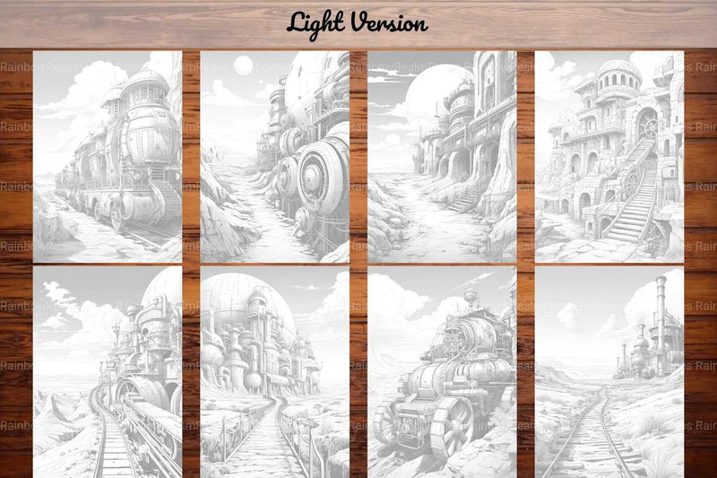 Steampunk Desert Coloring Books - CraftNest