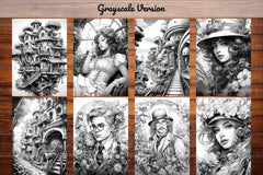 Steampunk Garden Coloring Books - CraftNest