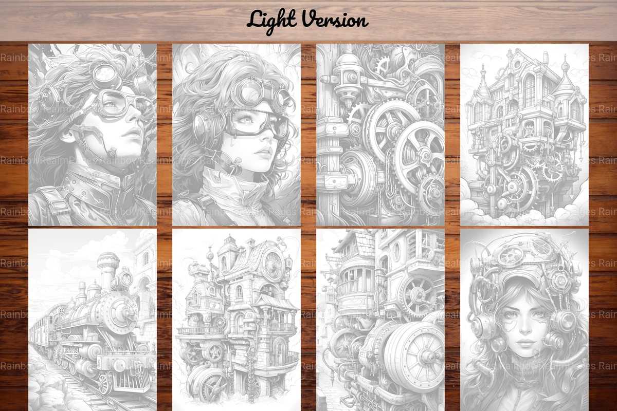 Steampunk Coloring Books - CraftNest