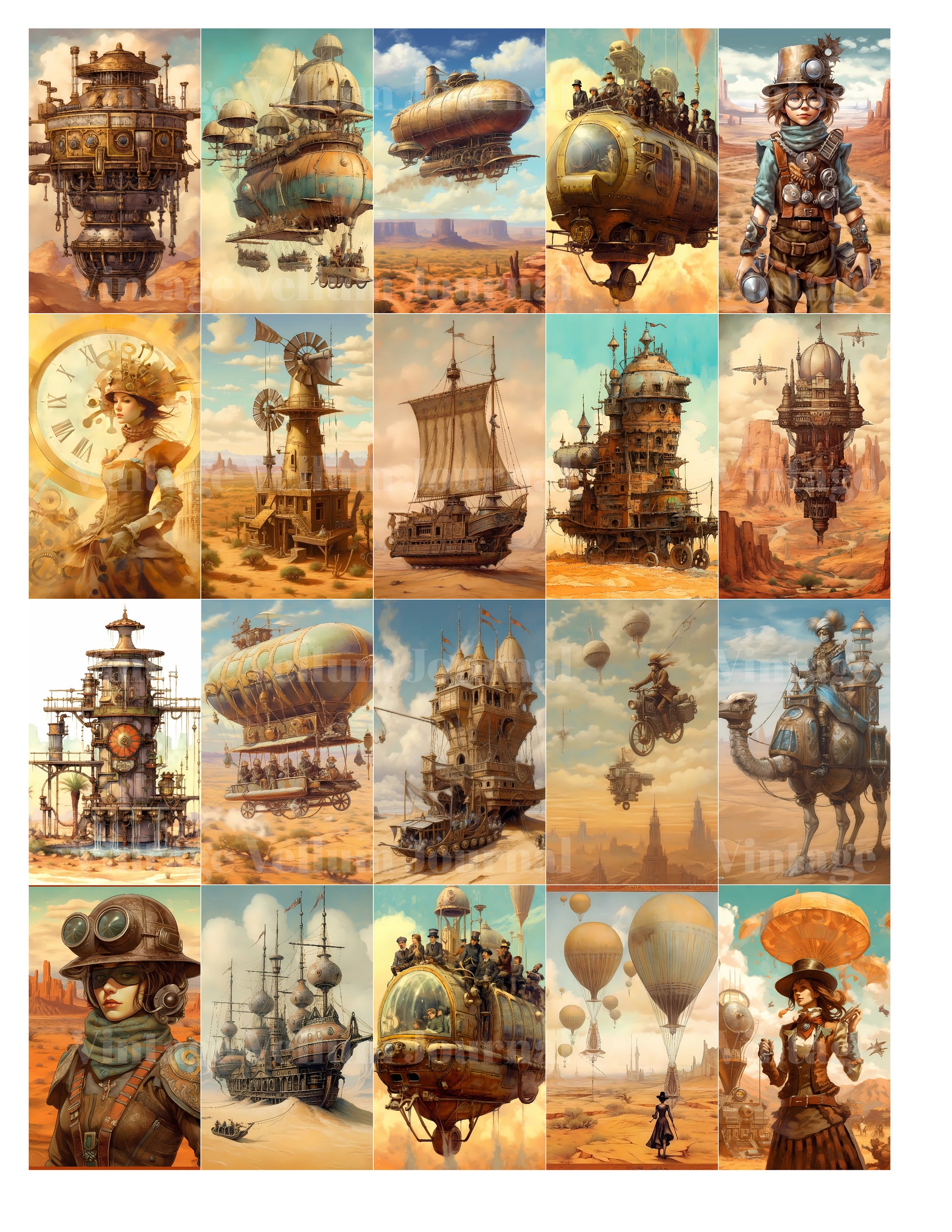 Steampunk Desert World Junk Journal Pages - CraftNest