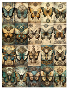 Steampunk Butterfly Junk Journal Pages - CraftNest