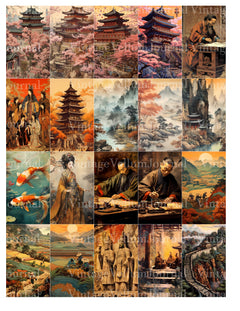 Chinese Dynasties Junk Journal Pages - CraftNest