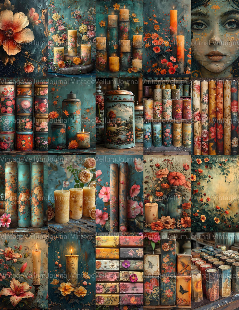 Candle Making Junk Journal Pages - CraftNest - Digital Crafting and Art