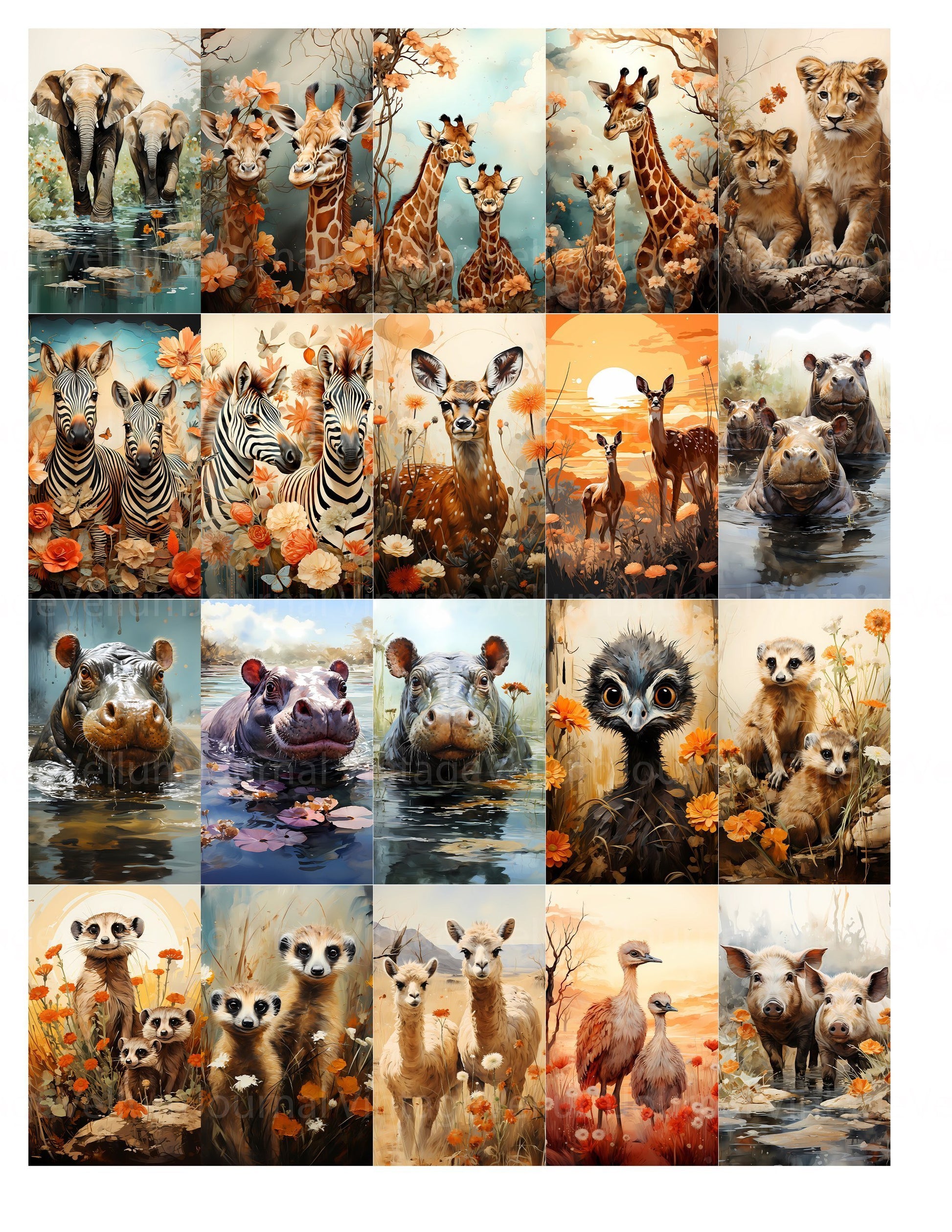 Cute Safari Junk Journal Pages - CraftNest