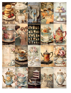 Tea Party Junk Journal Pages - CraftNest