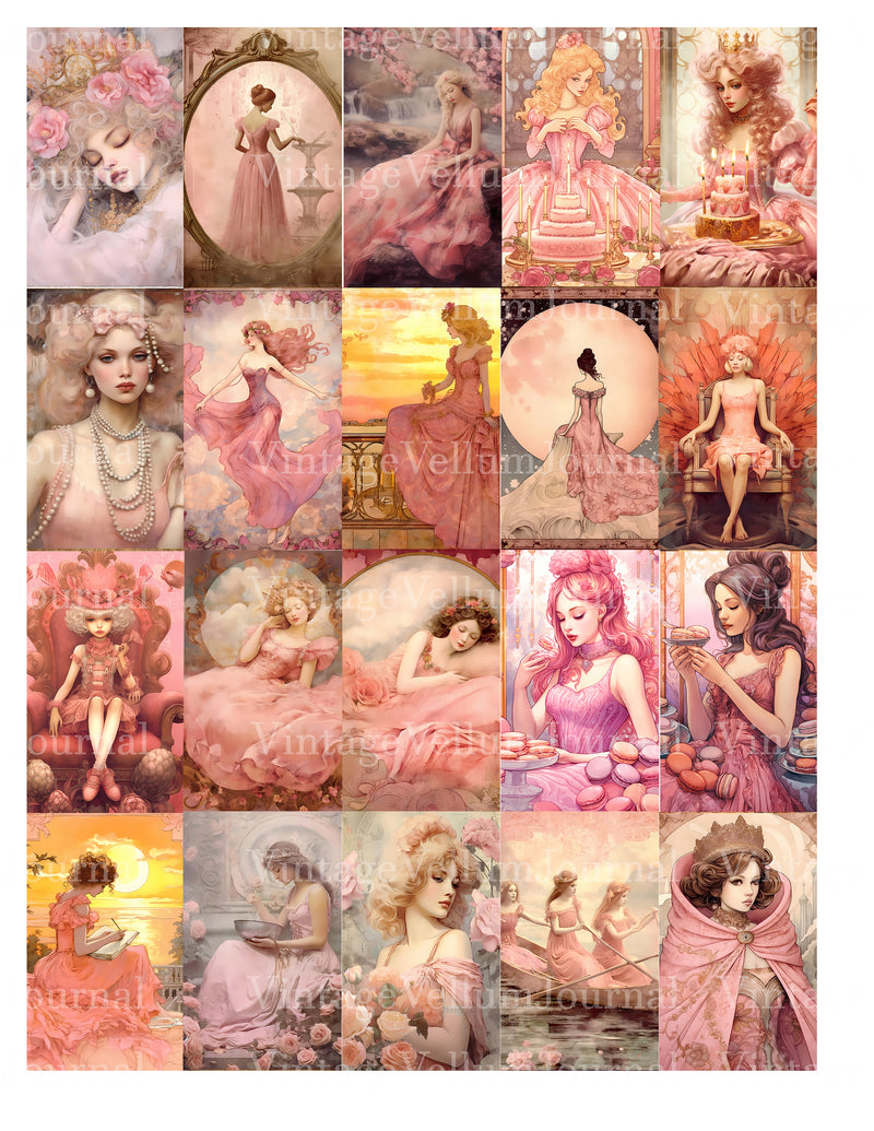 Pink Princess Junk Journal Pages - CraftNest