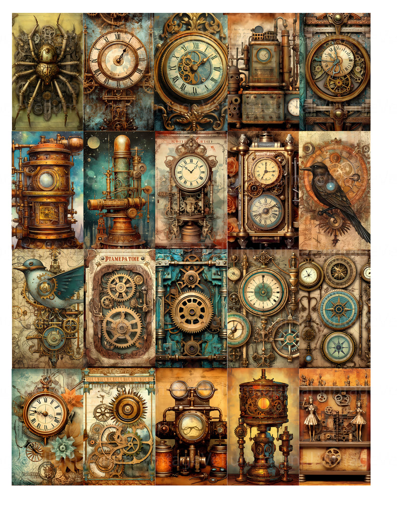 Steampunk Items Junk Journal Pages - CraftNest