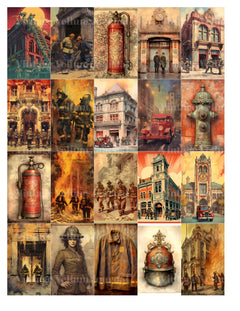 Firefighters Junk Journal Pages - CraftNest